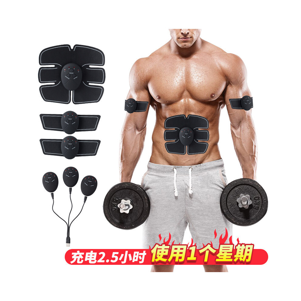 (A) Smart EMS Ab Sticker Trainer | Lazy Abdominal Muscle Device Kit