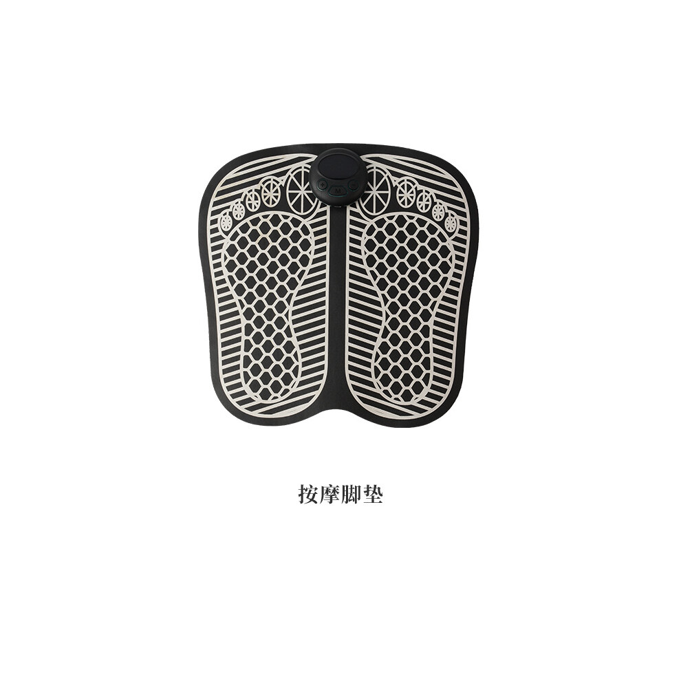 (A) EMS Pulse Foot Massage Mat, Foot Therapy Machine, USB Wireless Remote Mini Massager
