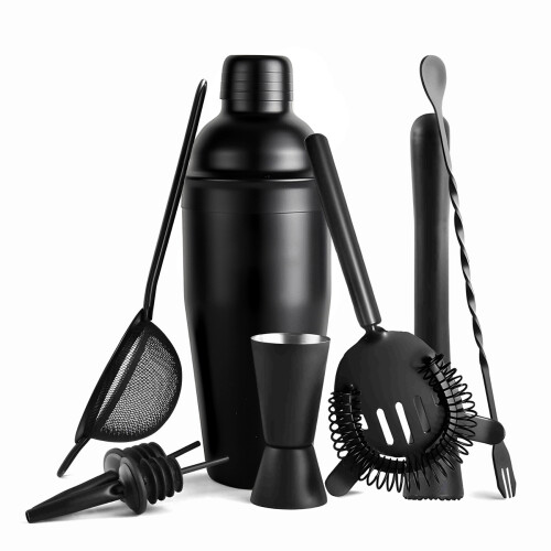 (A) Stainless Steel Cocktail Shaker Set Premium Bar Bartending Tool Kit