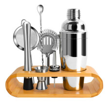 (L) Stainless Steel Cocktail Shaker Set Premium Bar Bartending Tool Kit