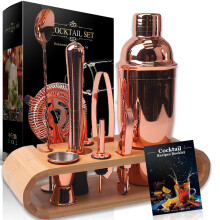 (D) Cocktailshaker-set i rostfritt stål, barverktyg, bartenderkit
