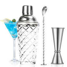 (P) Stainless Steel Cocktail Shaker Glass, Milk Tea Hand-Shaken Mixing Cup, Bar Cocktail Shaker Set