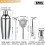(F) 26-Piece Stainless Steel Cocktail Shaker Set - Complete Bartender Barware Kit 1