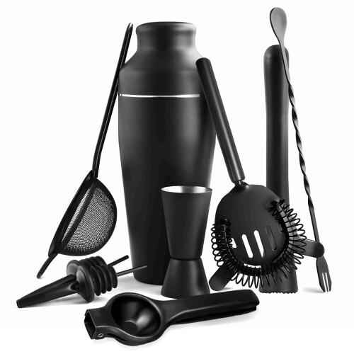 (H) Stainless Steel Cocktail Shaker Set Premium Bar Bartending Tool Kit