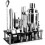 (D) Acrylic Bar Shaker Set 23Pcs Stainless Steel Ice Stone Cocktail Bartender Tools 1