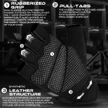 BEAST RAGE Weight Lifting Gloves for men and women,Gym Gloves for Crossfit.Breathable,Non-Slip Silicon padded palm Protection workout gloves for weig