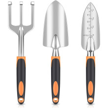 (Orange 3 Piece Set) Mikro-Landschafts-Sukkulenten-Werkzeugset, Blumengarten-Set zum Pflanzen und Pflegen