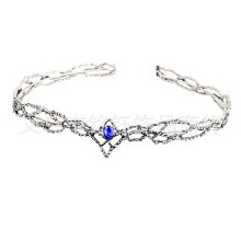 (Antique Silver Blue Diamond) Hobbit Elf King Thranduil Crown Unisex Royal Selection Korona damska