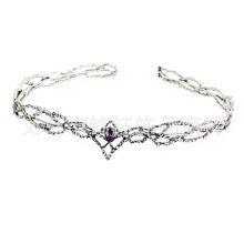 (Antique Silver Purple Diamond) Hobbit Elf King Thranduil Crown Unisex Royal Selection Korona damska