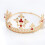 (Adjustable Red Diamond) Krone Metall Menn Dronning Hårtilbehør Hodeplagg Unisex Prins Krone Sett 1