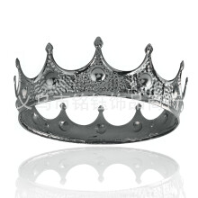 (Black Small Crown) Corona classica da re, principe, principessa, incoronazione, compleanno, metallo galvanizzato, matrimonio, grande corona
