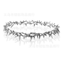 (Ancient Silver Crown) Tornekrone Jubileum Hodeplagg Bursdag Valentinsdag Personlig Halloween Hårtilbehør