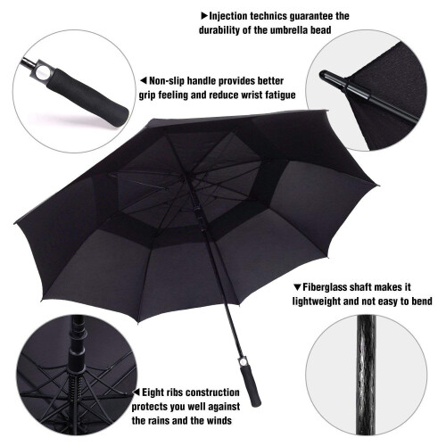 ACEIken Golf Umbrella Windproof Large 68 Inch, Double Canopy Vented, Automatic Open 1