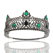 (Color 6) Men's King Alloy Large Crown Royal Baroque Ancient Greek Prince Crown Atmospheric Round Crown Hair Accessories