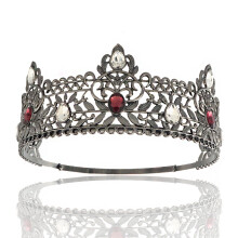 (Color 4) Men's King Alloy Large Crown Royal Baroque Ancient Greek Prince Crown Atmospheric Round Crown Hair Accessories