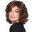 (Light Brown) Brown Medium-Length Curly Wig Side Bangs Women's Natural Look Kit 1