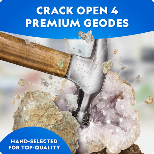 National Geographic Break Open 4 Geodes Earth Science Kit for Kids 1