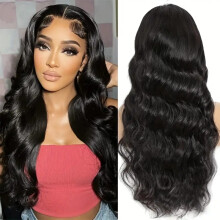 (Dark Brown, 14 inches) Front Lace Wig 2024 Women Long Curly Big Wave Middle Part Hair