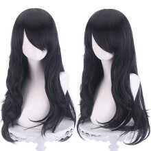 (Silver gray) Anime Cosplay Wig, 75cm Long Curly Wavy Synthetic Hair, Multi-Color Unisex Style