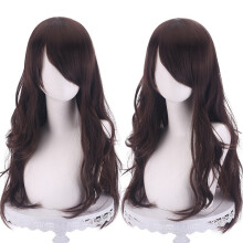 (Dark Brown) Anime Cosplay Wig, 75cm Long Curly Wavy Synthetic Hair, Multi-Color Unisex Style