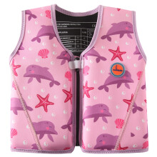 Swimbubs Kids Swim Vest – Swimming Jacket for Baby, Toddler & Kids, Learn to Swim Buoyancy Aid Float Vest (2-3 Years, Pink Dolphin)