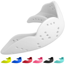 SISU Mouth Guard Aero - Snow White - Ultra Slim Gumshield for Adults & Kids - Custom Fit Rugby Gum Shield- A Remouldable Sports Mouthguard for Boxing