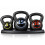 3 Piece Kettlebell Set 5/10/15 lb with Storage Rack, Vinyl Coated 1