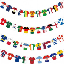 For 2026 World Cup Decorations Banner Jersey Flags, Premium Reusable Wold Cup Decor, 2026 Footbal World Cup Garden Wall Decor for Home Pub, Party Ban