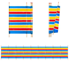 Yello Beach Camping Windbreak 6 Pole Sun Wind Shelter 120 X 371 Cm