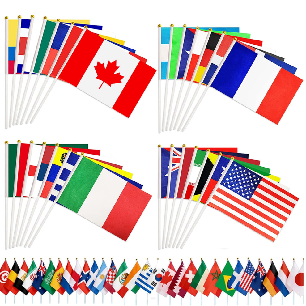 Photos - Football Kit World Cup Handheld Flags World Cup Decorations  48 Countries International Flags Stick National Small Banner on Stick fo 2026