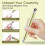 10 PCS Magnet for Nails, Powerful Magnet Set with  & Heart & Flower, Multi-Effect Design Tools 1