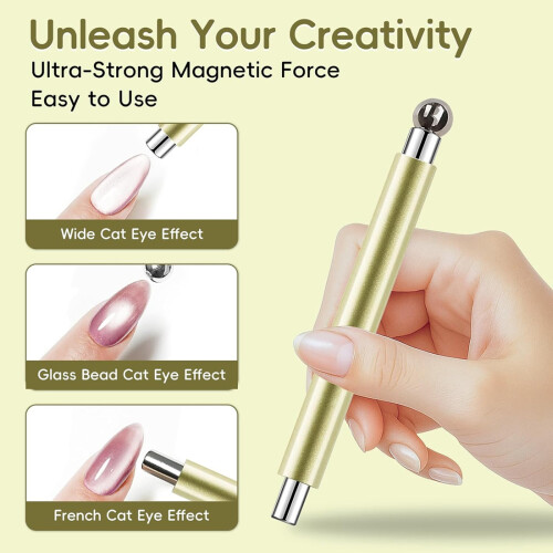 10 PCS Magnet for Nails, Powerful Magnet Set with  & Heart & Flower, Multi-Effect Design Tools