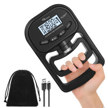 Ryaco Grip Strength Tester, 396lbs/180kg Rechargeable Digital Hand Dynamometer Grip Strength Trainer Electronic Hand Grip Strengthener Exerciser Mete