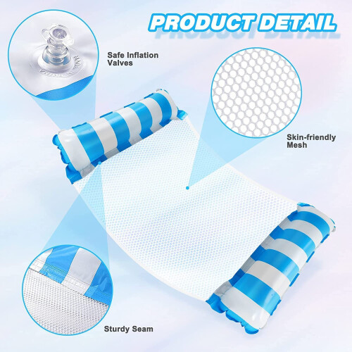 3 Pack Pool Float Water Hammock,Inflatable Swimming Pool Float Hammock for Adults 1