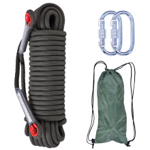 LZ.MZXU Climbing Rope 30M Rope Multifunctional Cord Safety Rope 10mm Emergency Escape Rope Boat Rope With 2 Carabiners Camping Rescue Outdoor Hiking