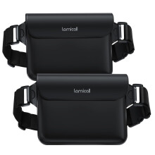 Lamicall IPX8 Waterproof Pouch Bag - [2 Pack] Waterproof Waist Dry Bag with Adjustable Strap, [Quick Opening] for Beach, Swimming, Boating, Fishing,