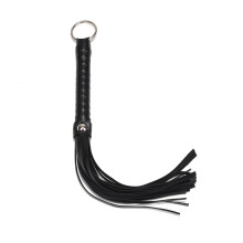 Tabanzhe 1psc 30cm Black Whip Props -Novelty Leather Pole Whip Durable Horse Riding Crop for Equestrian Performances Horse Training Stage Acts and Co