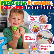Air Dry Clay for Kids, 36 Colors Modelling Clay with 8 Tools, Project Booklet, 36 Poly Bags, Soft Ultra Light Magic Clay, Quick Drying Foam Clay for