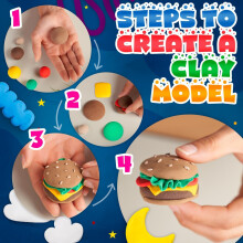 Air Dry Clay for Kids, 36 Colors Modelling Clay with 8 Tools, Project Booklet, 36 Poly Bags, Soft Ultra Light Magic Clay, Quick Drying Foam Clay for