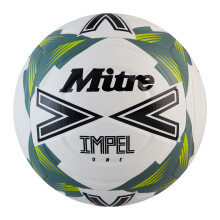 Mitre Adult Impel One 24 Football, White/Black/Sage Leaf,