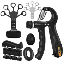 5PCS Grip Strength Trainer Kit with Adjustable Hand and Forearm