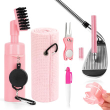 HUIJUTCHEN Golf Accessories Golf Club Cleaner Brush with Water Spray Bottle Golf Groove Cleaner Microfiber for Golf Bags with Retractable Clip Golf T