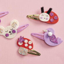 Janod Set of 6 hair clip to Create Flower Garden Childrens Creative Leis