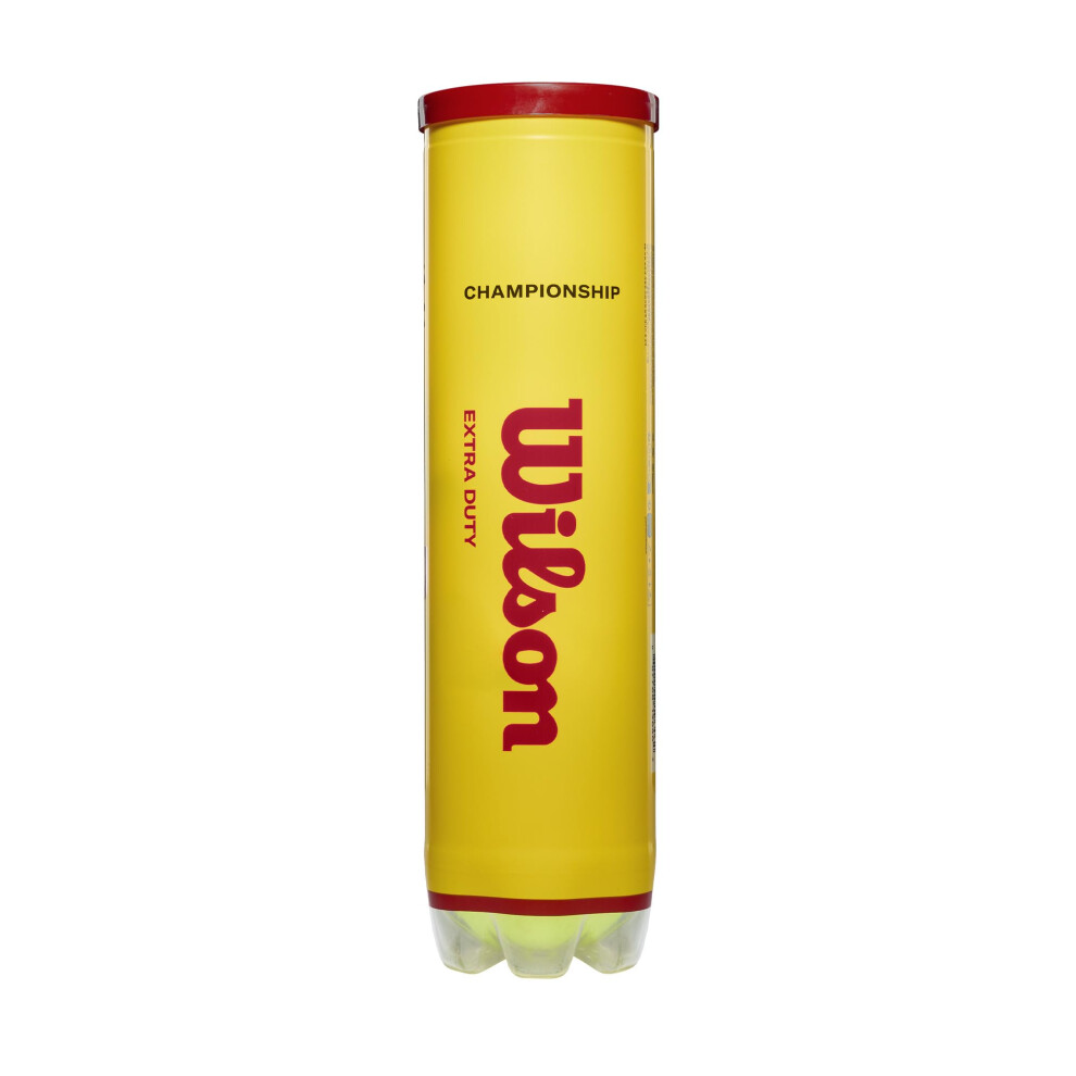 Wilson Championship Extra Duty 4Tball Tennis Balls - Yellow, One Size