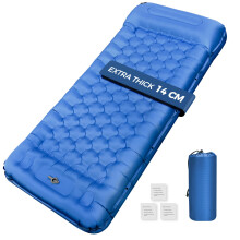 NAPASA Camping Mat, 14CM Ultralight Inflatable Sleeping Pad with