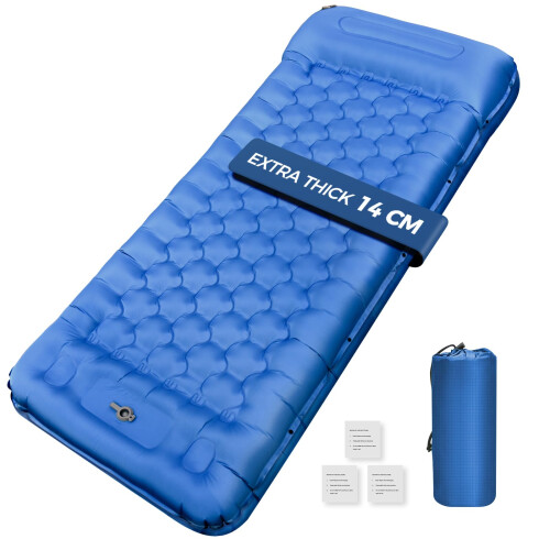 NAPASA Camping Mat, 14CM Ultralight Inflatable Sleeping Pad with