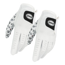DEGA Golf Gloves for Men Cabretta Leather Golf Glove Left Hand 2 Pack Premium Soft Grip with Thumb Printed Breathable Comfortable fit for all weather