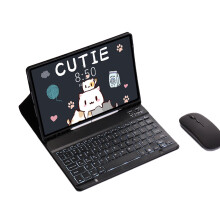 Bluetooth Tastatur Maus Set - Kompatibel mit Samsung Galaxy Tab A9+ 2023 (11 Zoll) - Hintergrundbeleuchtete Version - Schwarz Samsung Galaxy Tab...