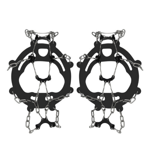 Crampons antidérapants en caoutchouc noir, taille unique Black