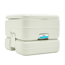 Hi-Gear Portable Flush Toilet with Seat, Bellows Pump & Double Sealed Valve, 10L Capacity Waste Tank, Lightweight, Durable & Hygienic, Ideal for Camp
